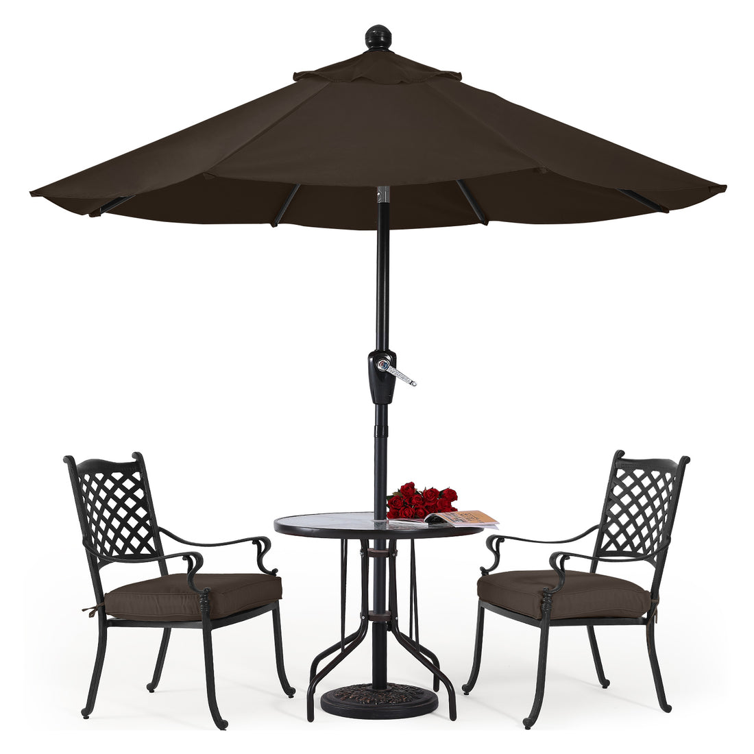 Patio Umbrella with Push Button Tilt  8 Ribs