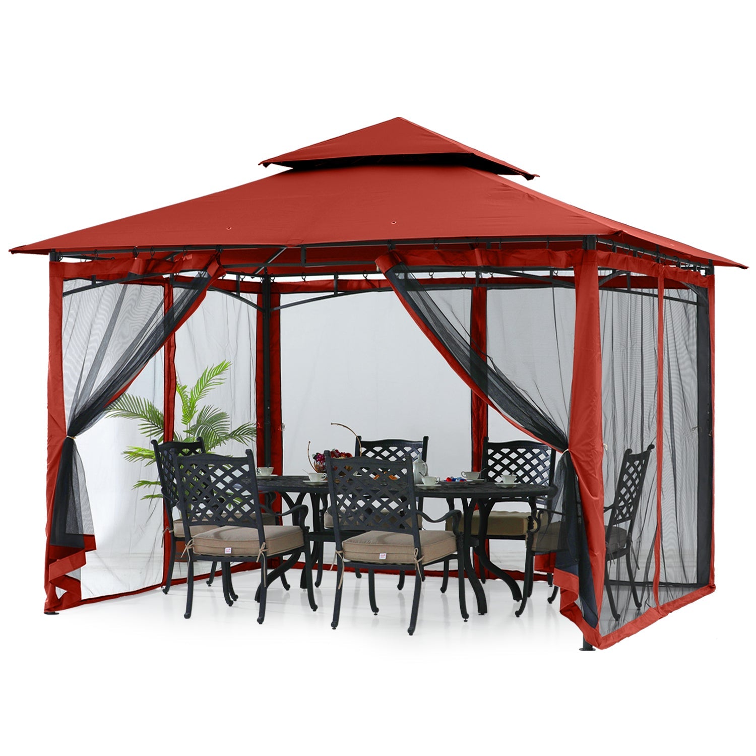 9x9/11x11/10x12 Patio Gazebo(Mesh Wall)