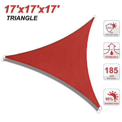 UV Block Sun Shade Sail for Patio, Deck, Backyard（Triangle）