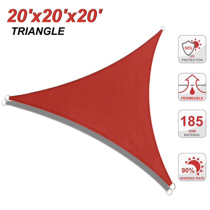 UV Block Sun Shade Sail for Patio, Deck, Backyard（Triangle）