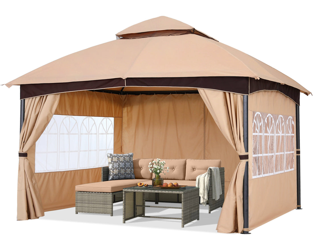 Patio Gazebos with Window Curtains for Outdoor Party Wedding