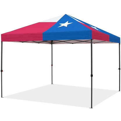 10x10FT Outdoor Easy Pop up Canopy Tent With Graphic Print