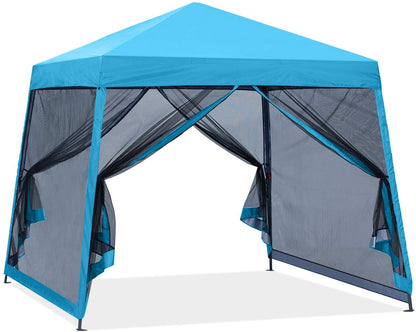 Outdoor Slant 10x10/12x12 Canopy Tent (Mesh Wall)