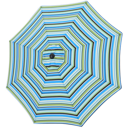 9FT Patterned Replacement Top for Outdoor Umbrella 8 Ribs