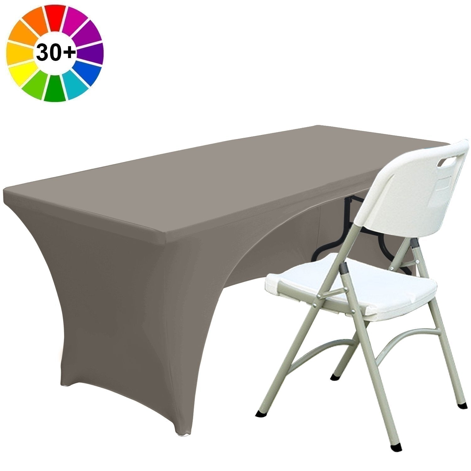 Spandex Table Cover Fitted Polyester Tablecloth（Incomplete encirclement）