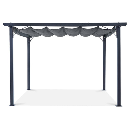 Steel Retractable Weather-Resistant Rip-Lock Pergola Gazebo Canopy