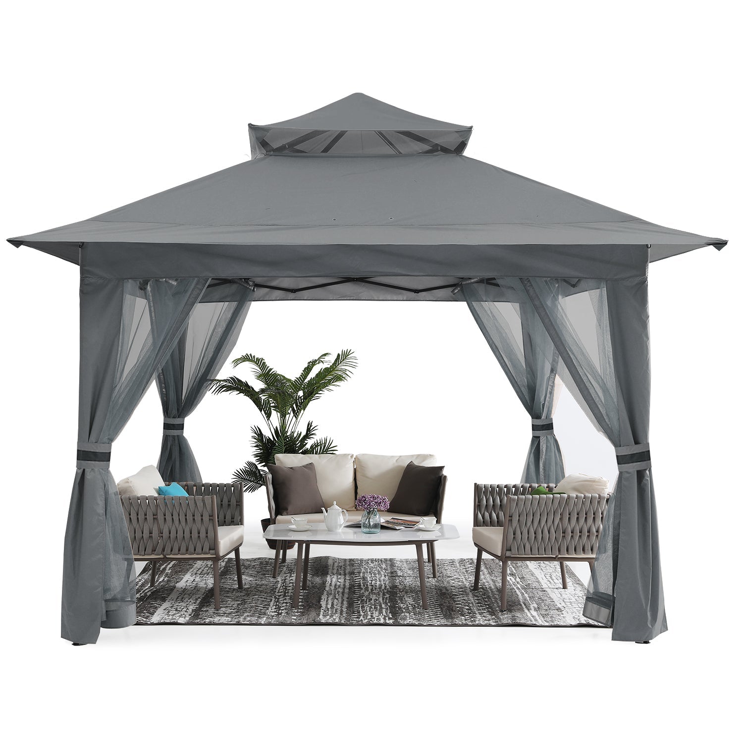 11x11/13x13 Patio Gazebo with Mosquito Netting