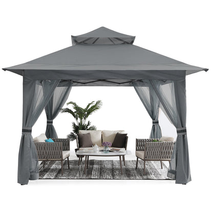 13x13 Patio Gazebo with Mosquito Netting