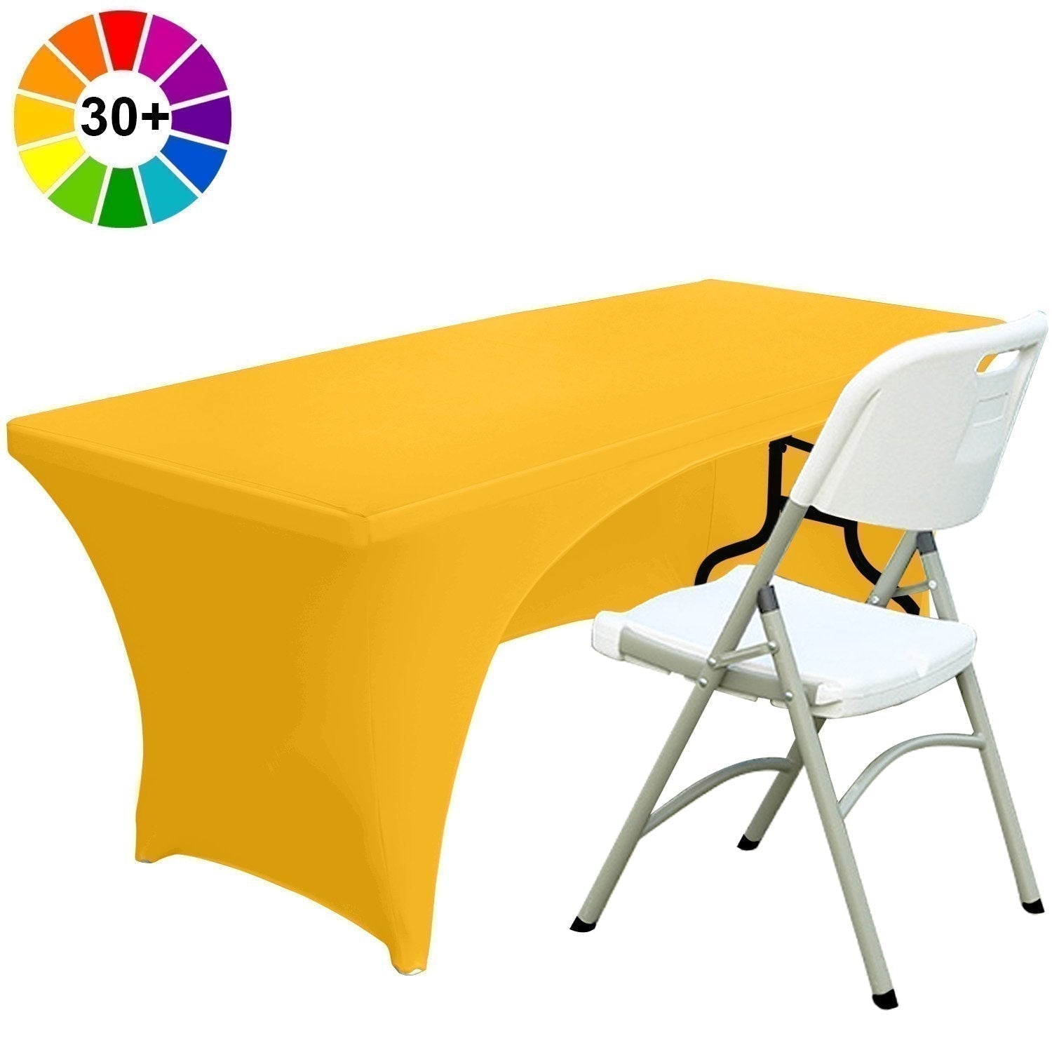 Spandex Table Cover Fitted Polyester Tablecloth（Incomplete encirclement）