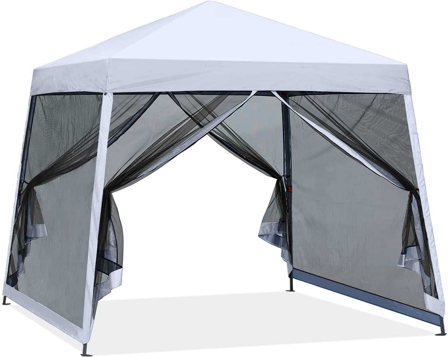 Outdoor Slant 10x10/12x12 Canopy Tent (Mesh Wall)