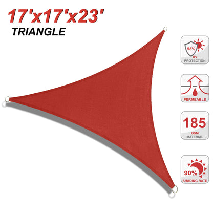 UV Block Sun Shade Sail for Patio, Deck, Backyard（Triangle）