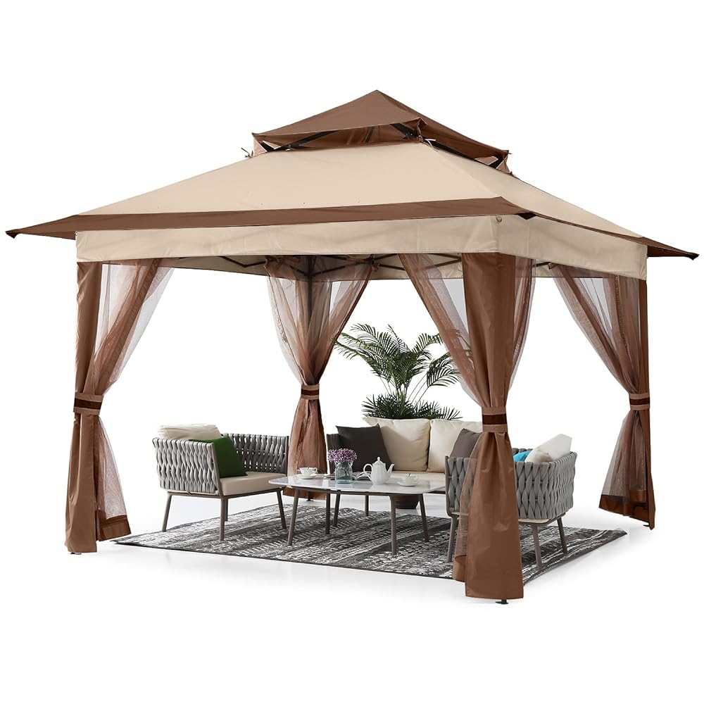 11x11/13x13 Patio Gazebo with Mosquito Netting