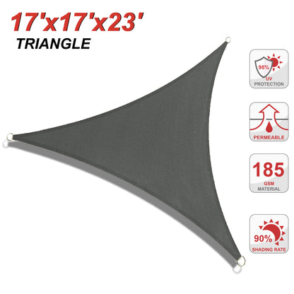 UV Block Sun Shade Sail for Patio, Deck, Backyard（Triangle）