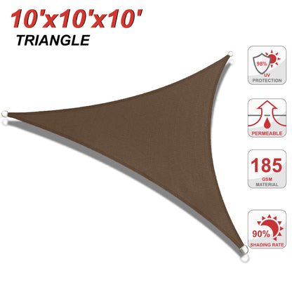 UV Block Sun Shade Sail for Patio, Deck, Backyard（Triangle）