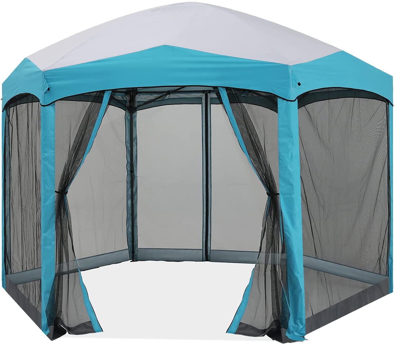 6 Sided Instant Screened Gazebo Outdoor Screen House Room