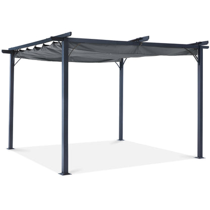 Steel Retractable Weather-Resistant Rip-Lock Pergola Gazebo Canopy