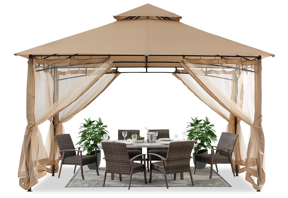 9x9/11x11/10x12 Patio Gazebo(Mesh Wall)