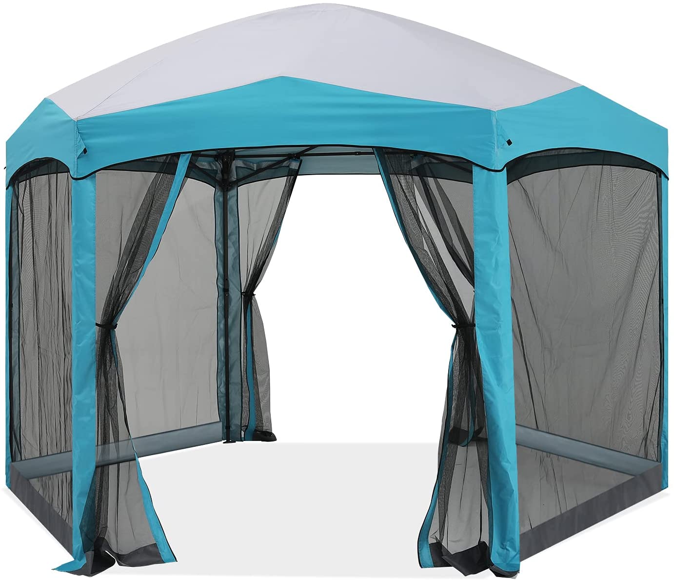 6 Sided Instant Screened Gazebo Outdoor Screen House Room