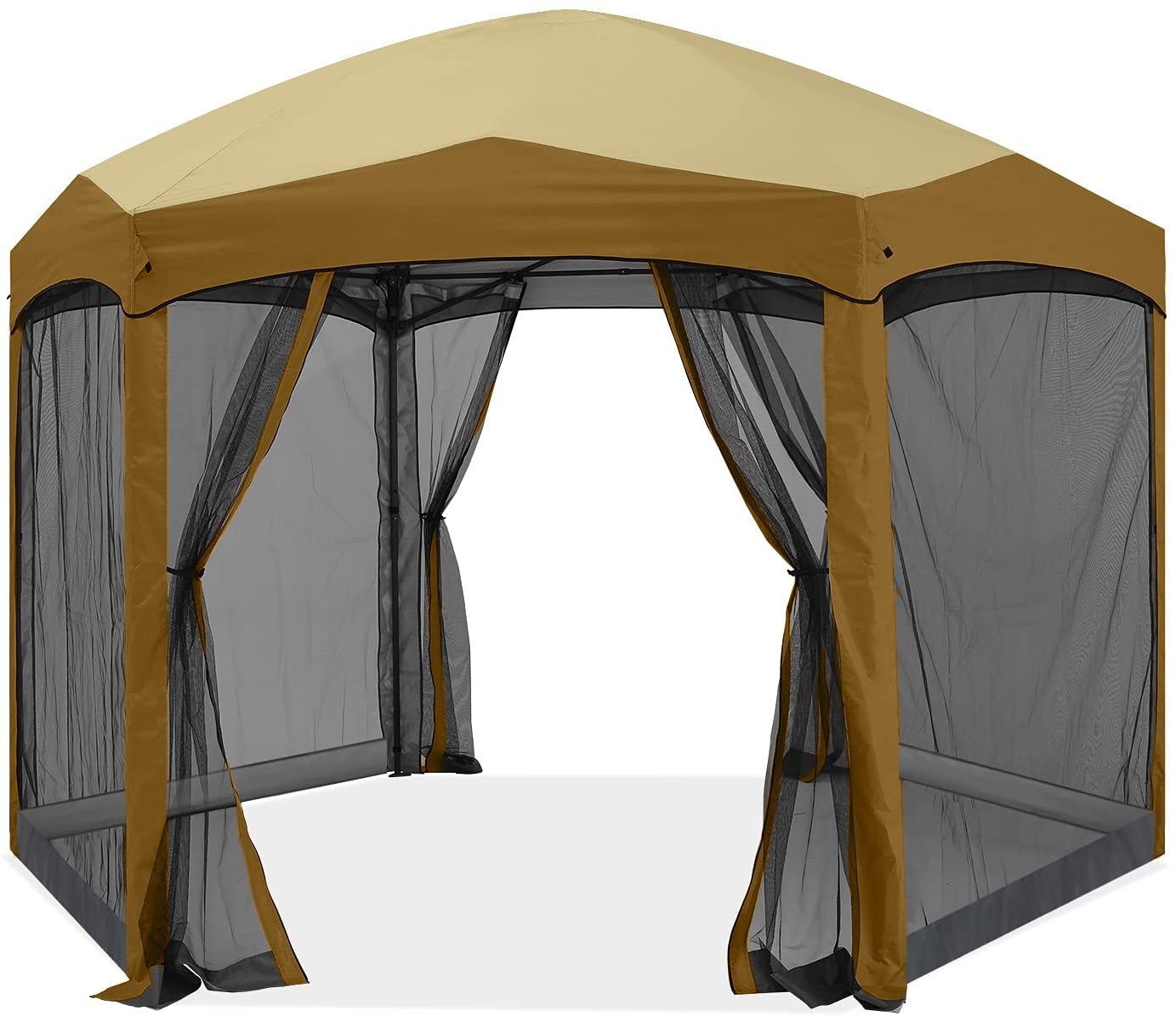 6 Sided Instant Screened Gazebo Outdoor Screen House Room