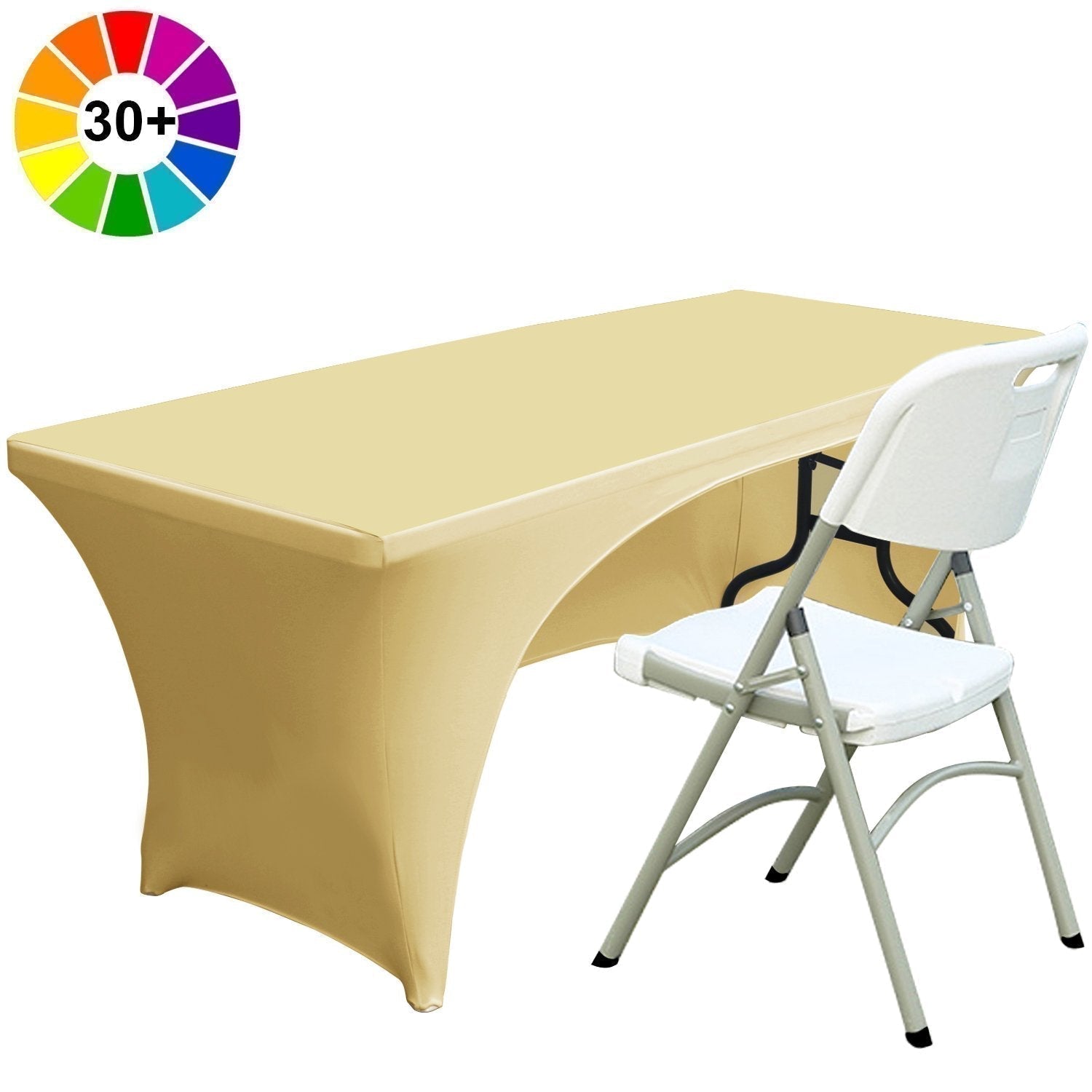 Spandex Table Cover Fitted Polyester Tablecloth（Incomplete encirclement）