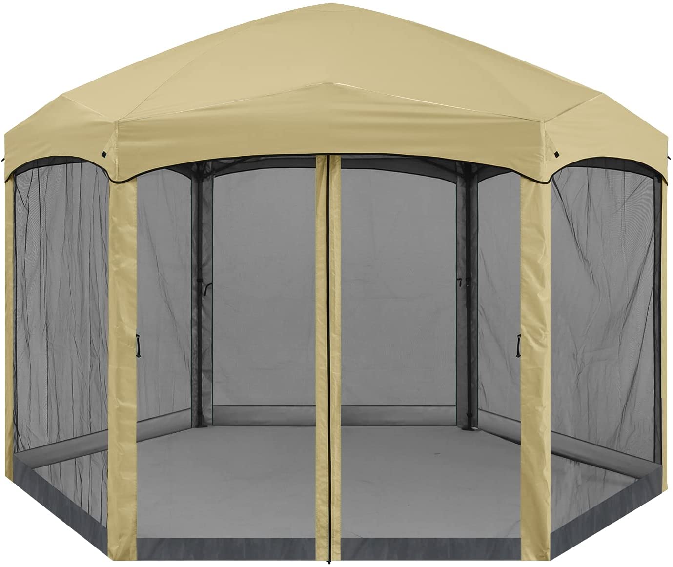 6 Sided Instant Screened Gazebo Outdoor Screen House Room