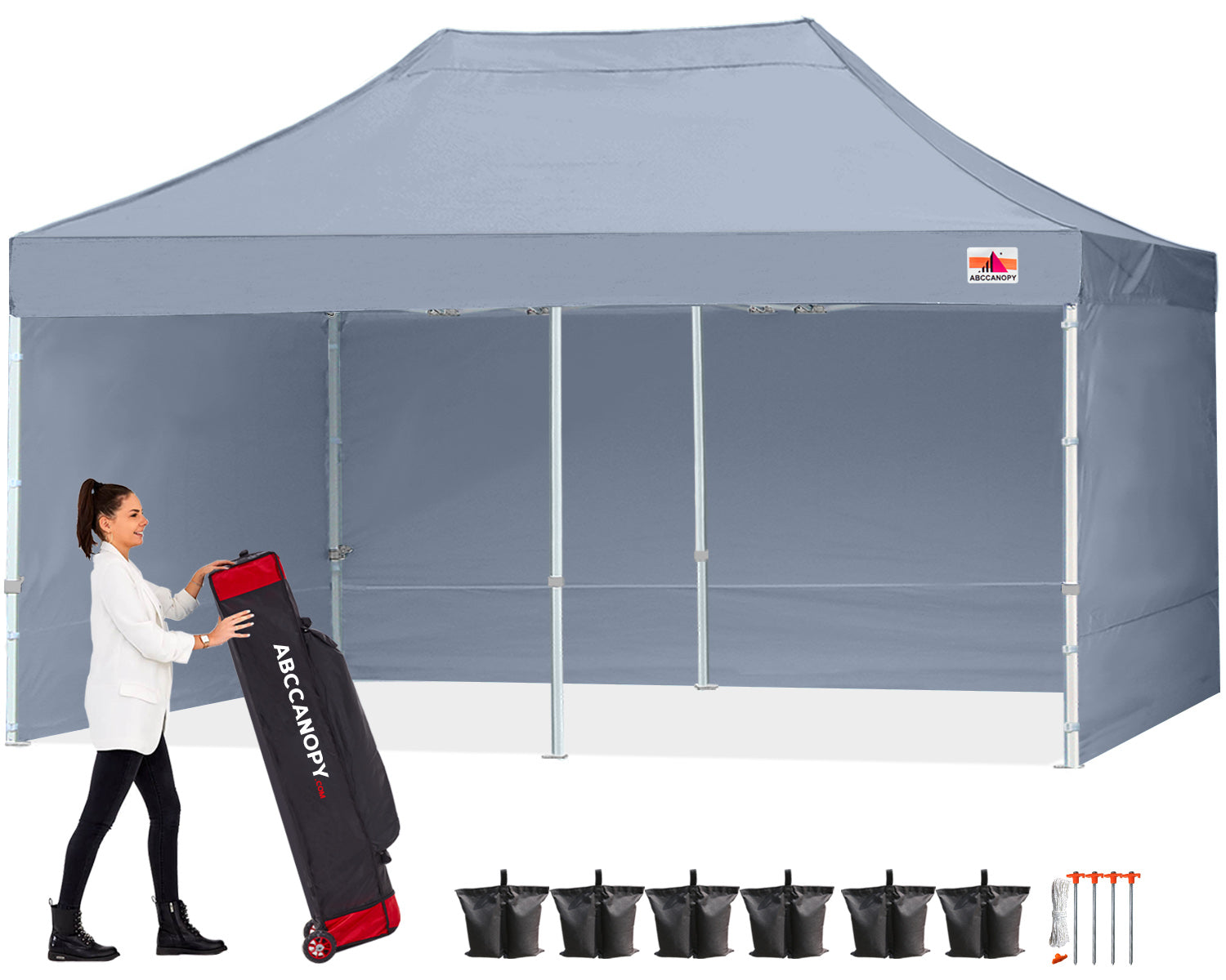 S1 Commercial Pop Up Canopy with Sidewalls 8x8/8x12/8x16