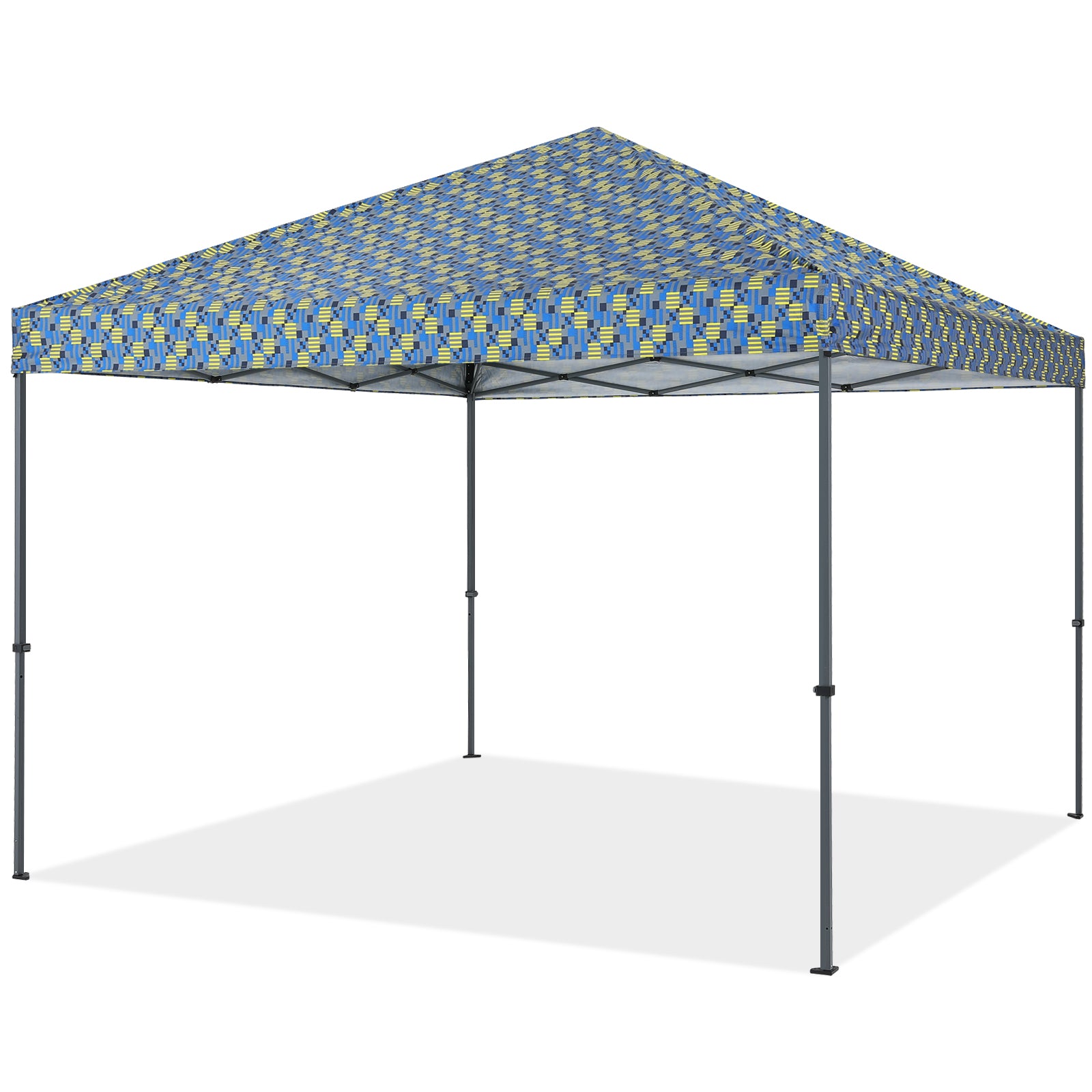 10x10FT Outdoor Easy Pop up Canopy Tent With Graphic Print