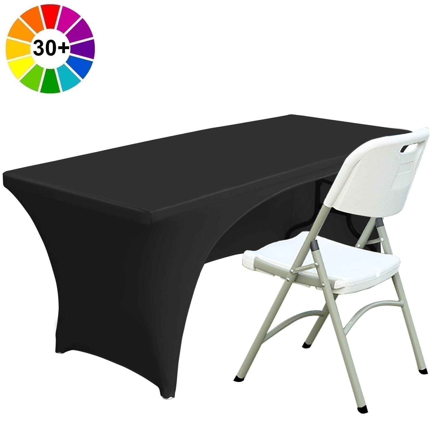 Spandex Table Cover Fitted Polyester Tablecloth（Incomplete encirclement）