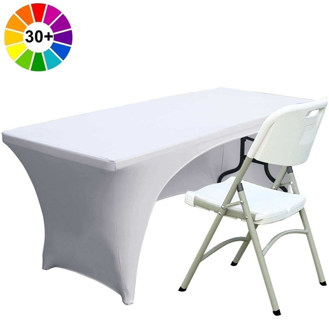 Spandex Table Cover Fitted Polyester Tablecloth（Incomplete encirclement）