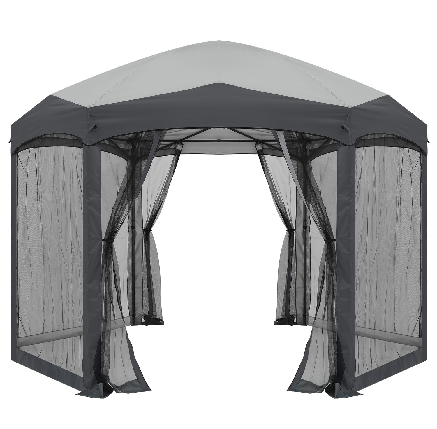 6 Sided Instant Screened Gazebo Outdoor Screen House Room