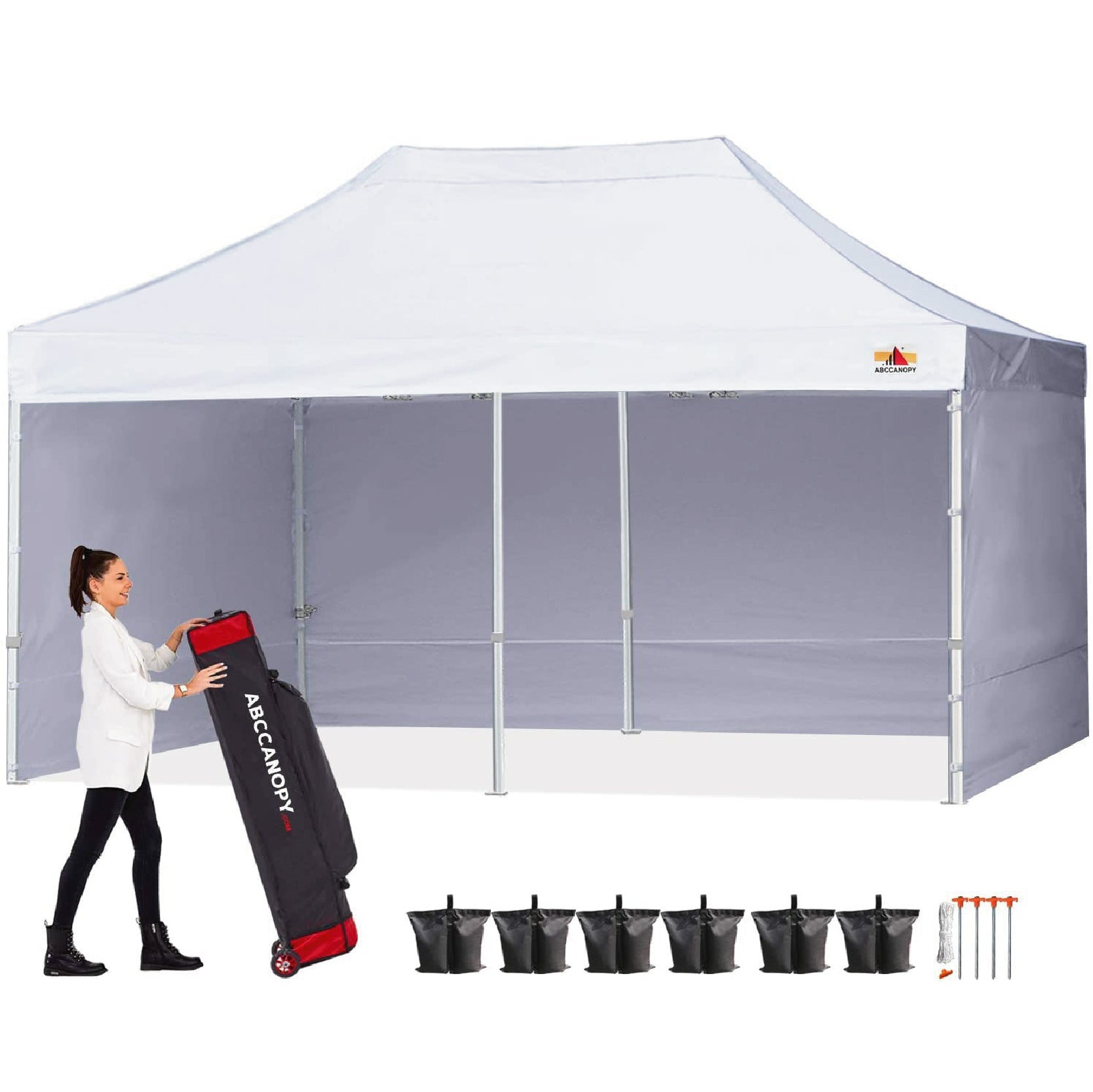 S1 Commercial Pop Up Canopy with Sidewalls 8x8/8x12/8x16