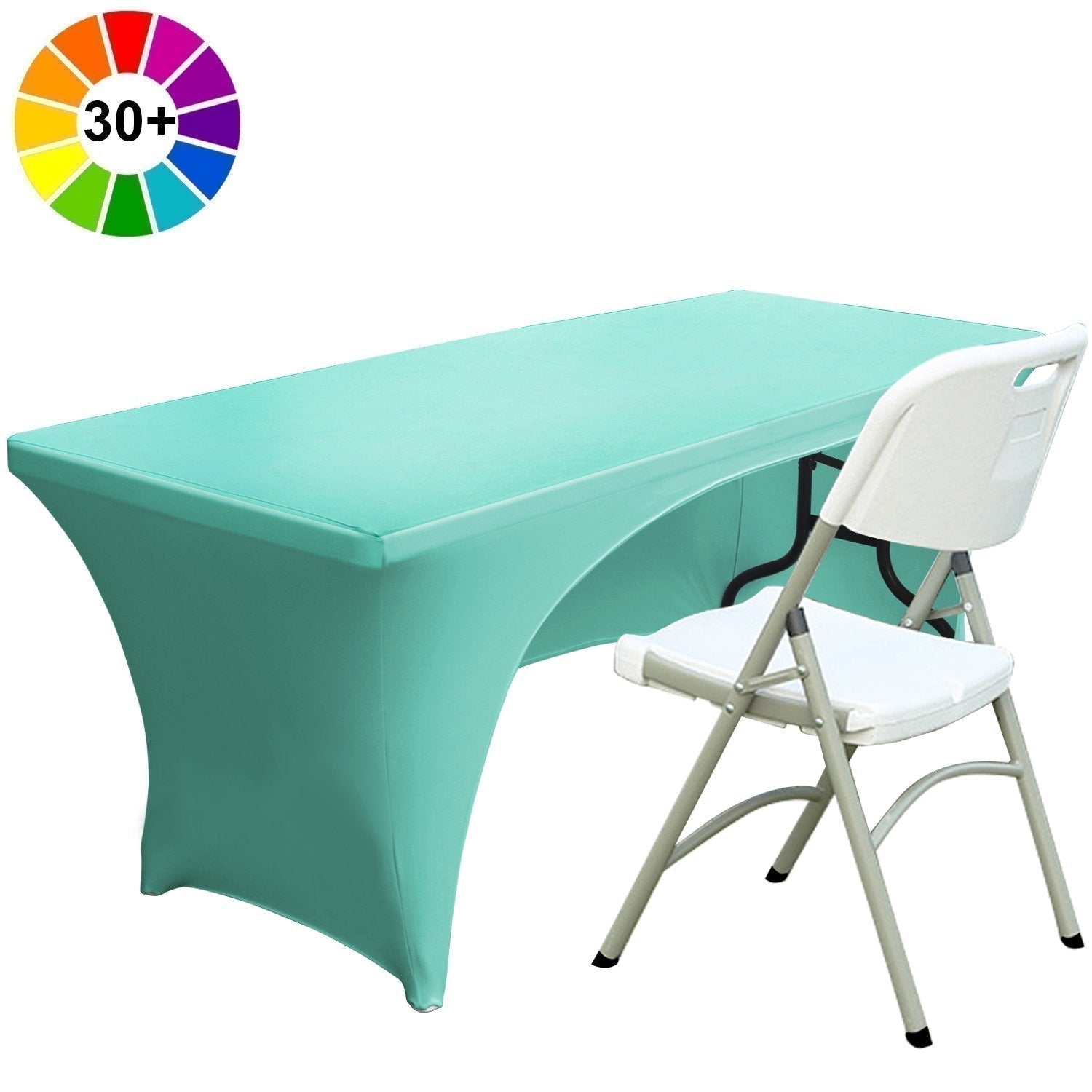 Spandex Table Cover Fitted Polyester Tablecloth（Incomplete encirclement）